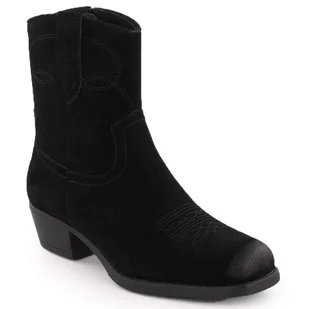 Botki Damskie Sergio Leone SK456A Czarne - Botki damskie - miniaturka - grafika 1