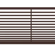 Ogrodzenia - Polbram Brama przesuwna Bali II 5x1,5 m lewa brązowa automat - miniaturka - grafika 1