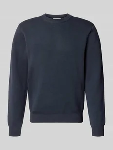 Sweter z dzianiny z okrągłym dekoltem model ‘THEO’ - Swetry męskie - miniaturka - grafika 1