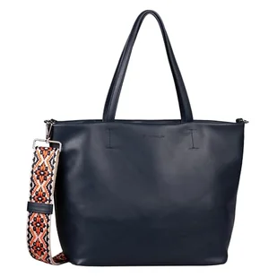 TOM TAILOR Palina damska torba na ramię z zamkiem błyskawicznym, duża, niebieska, niebieski, L, Nowoczesny - Torebki damskie - miniaturka - grafika 1