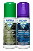 Środki do obuwia i ubrań - Zestaw do czyszczenia i impregnacji obuwia Nikwax Twin Pack Żel czyszczący (gąbka) & Impregnat Tkanina i skóra (spray) 2 x 125 ml - ONE SIZE - miniaturka - grafika 1