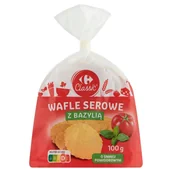 Paluszki - Carrefour Classic Wafle serowe z bazylią o smaku pomidorowym 100 g - miniaturka - grafika 1