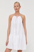 Sukienki - Patrizia Pepe sukienka bawełniana kolor biały mini rozkloszowana - miniaturka - grafika 1
