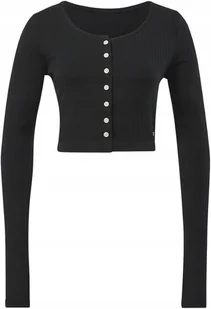 CROP TOP - CL WDE TREND LS TOP HT7840 koszulka CZARNA - Bluzki damskie - miniaturka - grafika 1