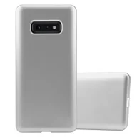 Etui i futerały do telefonów - Etui Cadorabo do Samsung Galaxy S10e w kolorze METALLIC SILVER wykonane z elastycznego silikonu TPU Ultra Slim Soft Back Cover Case Bumper - miniaturka - grafika 1