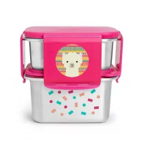 Skip hop Stalowe Pudełko Śniadaniowe Lama - Lunch boxy - miniaturka - grafika 1