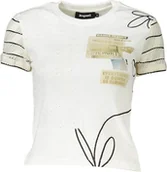 Koszulki i topy damskie - Desigual DESIGUAL DAMSKI T-SHIRT Z KRÓTKIM RĘKAWEM BIAŁY M - miniaturka - grafika 1