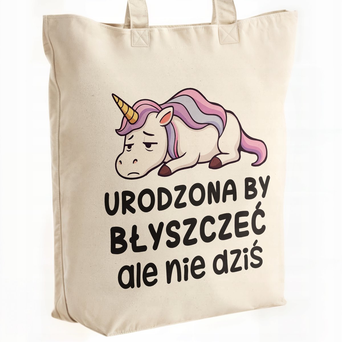 Torba bawełniana premium Urodzona By Błyszczeć Zabawny Prezent