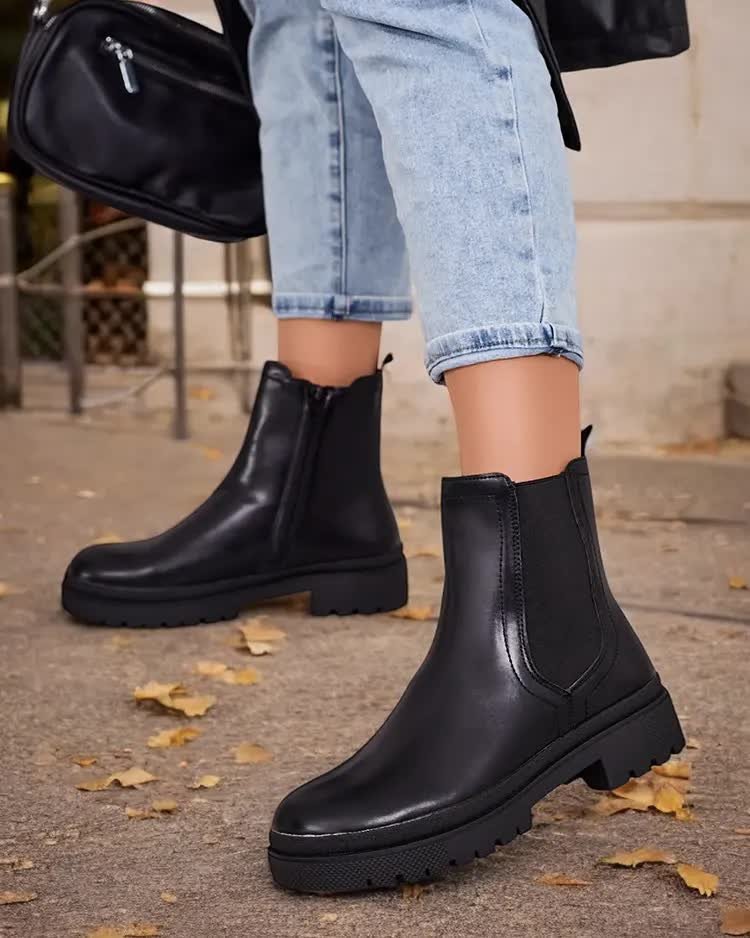 Royalfashion Botki damskie eko skórzane Dovivas-40