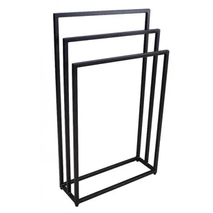 Stojak Na Czarny Ręczniki W Stylu Industrialnym 75 Cm S4-T71 - Wieszaki łazienkowe - miniaturka - grafika 1