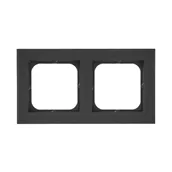 Klawisze i ramki - LEDart 2-krotna, pozioma i pionowa - Ospel SONATA R-2R/33, kolor czarny metalik - miniaturka - grafika 1