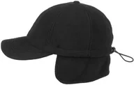 Czapki i chusty sportowe męskie - Snow Flap Fleece Baseball Cap, czarny, One Size - miniaturka - grafika 1
