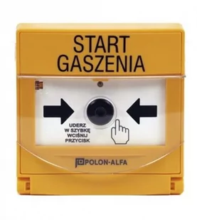 PU-61 Przycisk uruchomienia procesu gaszenia (żółty) - Sprzęt przeciwpożarowy - miniaturka - grafika 1