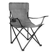 Meble turystyczne - Springos Krzesło turystyczne składane wędkarskie szare CS0002 - miniaturka - grafika 1