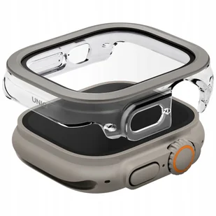 Etui UNIQ Voute do Apple Watch Ultra 49mm szkło hartowane srebrny - Akcesoria do zegarków - miniaturka - grafika 1