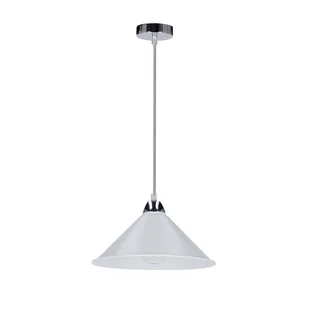 AVOLA LAMPA WISZĄCA CHROMOWA E27 KLOSZ BIAŁY 31-20710 - Lampy sufitowe - miniaturka - grafika 1