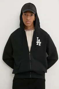 New Era bluza LOS ANGELES DODGERS męska kolor czarny z kapturem z nadrukiem 60416719 - Bluzy męskie - miniaturka - grafika 1