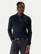 Koszulki męskie - Tommy Hilfiger Polo MW0MW42808 Granatowy Regular Fit - miniaturka - grafika 1