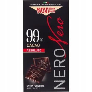 Czekolada Gorzka 99% 75G - Novi Włoska Importowana - Kakao i czekolada - miniaturka - grafika 1