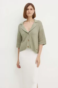 Pepe Jeans kardigan ISY POLO damski kolor zielony  PL702161 - Swetry damskie - miniaturka - grafika 1