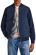Swetry męskie - Pepe Jeans Męski kardigan Snell Crew, Niebieski (Dulwich), S - miniaturka - grafika 1