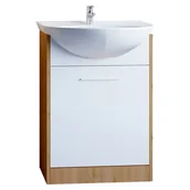 Szafki łazienkowe - Szafka pod umywalkę SLIM SL2 dąb artisan / biały - miniaturka - grafika 1