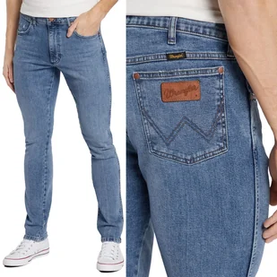 Wrangler LARSTON SLIM TAPERED Light Indigo W27 L32 - Spodnie męskie - miniaturka - grafika 1