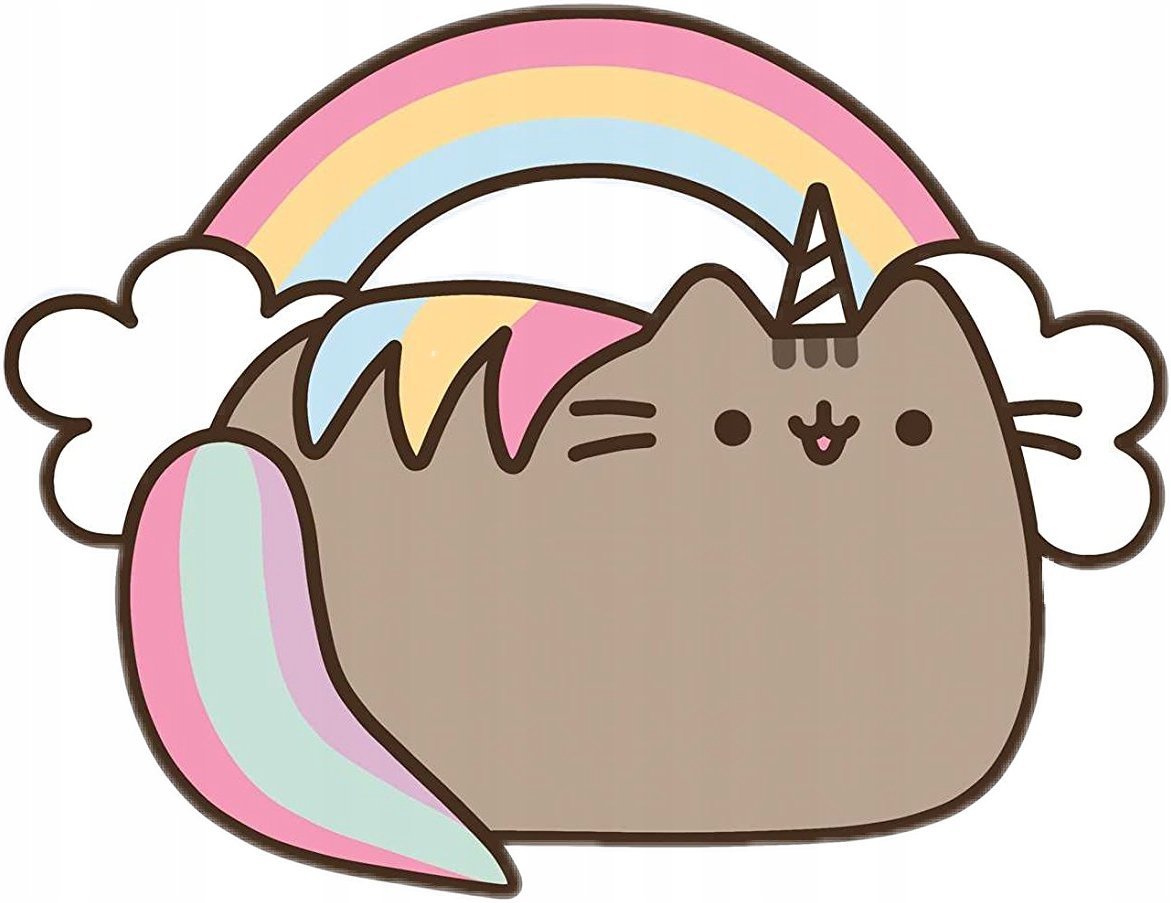 Naklejka Uv Wypukła Ozdobna DTF UV Aplikacja Kot Kotek Unicorn