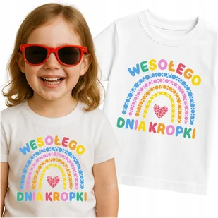KOSZULKA DZIEŃ KROPKI DO SZKOŁY PRZEDSZKOLA DLA DZIEWCZYNKI LUB CHŁOPCA - Moda i Uroda OUTLET - miniaturka - grafika 1