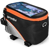 Plecaki - Spokey Torba rowerowa na ramę z etui na telefon DIEGO - miniaturka - grafika 1