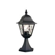 Lampy ogrodowe - Elstead Lighting Norfolk Pedestal Lantern NR3 BLK Lampa stojąca ogrodowa słupek latarnia IP43 stylowa NR3 BLK) - miniaturka - grafika 1