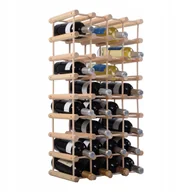 Stojaki na wino - Costway Drewniany regał stojak na wino na 40 butelek HW51154 - miniaturka - grafika 1