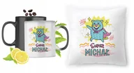 Gadżety dla niej i dla niego - Dla Michała Zestaw Kubek Magiczny + Poduszka z Nadrukiem ze Zdjęciem - miniaturka - grafika 1