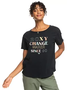 Koszulki i topy damskie - ROXY Modna koszulka damska czarna XXS - grafika 1