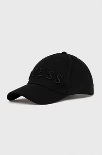 Czapki męskie - Guess czapka z daszkiem kolor czarny wzorzysta - grafika 1