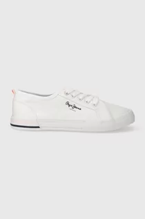 Buty dla dziewczynek - Pepe Jeans tenisówki dziecięce BRADY BASIC G kolor biały - grafika 1