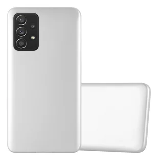 Pokrowiec Do Samsung Galaxy A52 (4G / 5G) / A52s w METALLIC SREBRNY Etui TPU Silikon Obudowa Ochronny Case Cover Cadorabo - Etui i futerały do telefonów - miniaturka - grafika 1