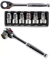 Nasadki do elektronarzędzi - Bass Polska Klucze nasadowe uniwersalne z grzechotką 8-21mm BP-7080 7080 - miniaturka - grafika 1