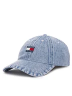 Czapki damskie - Tommy Jeans Czapka z daszkiem Heritage AW0AW17643 Fioletowy - miniaturka - grafika 1