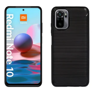 cofi1453® Silicone Case Carbon kompatybilny z XIAOMI REDMI NOTE 10s Etui TPU Miękkie etui na telefon komórkowy Pokrowiec ochronny Czarny - Etui i futerały do telefonów - miniaturka - grafika 1