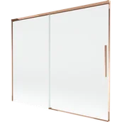 Parawany nawannowe - Mexen Rox parawan nawannowy 2-skrzydłowy rozsuwany 190 x 150 cm, transparent, różowe złoto - 8C9-190-001-60-00 - miniaturka - grafika 1