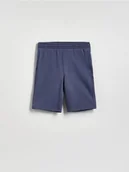 Spodnie i spodenki dla chłopców - Reserved - Bawełniane szorty bermudy - granatowy - miniaturka - grafika 1