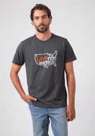 Koszulki męskie - LEE HERITAGE TEE MĘSKI T-SHIRT REGULAR FIT WASHED BLACK L62PFEON 112114779 - Lee - miniaturka - grafika 1
