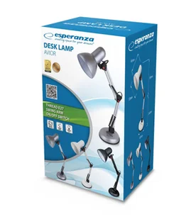 ELD112S Esperanza lampka biurkowa e27 avior srebrna - Lampy stojące - miniaturka - grafika 5