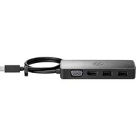 Stacje dokujące i replikatory portów - HUB USB-C Travel, 235N8AA, 2 porty USB, 1 port HDMI, 1 port VGA, czarny / HP - miniaturka - grafika 1