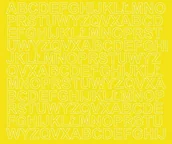 Pasmanteria - Litery samoprzylepne z połyskiem, żółte, 1,5 cm - miniaturka - grafika 1