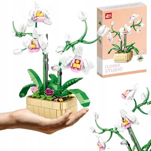 KREATYWNE KLOCKI KWIATKI KONSTRUKCYJNE Orchidea KWIAT BONSAI 580 ELEMENTÓW - Klocki - miniaturka - grafika 1