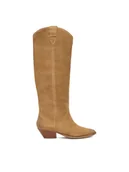 Kozaki damskie - Badura Kowbojki EO-V365-206 Beżowy - miniaturka - grafika 1