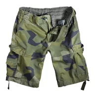 Spodnie męskie - spodnie bojówki krótkie VINTAGE SHORTS - SWEDISHCAMO-L - miniaturka - grafika 1