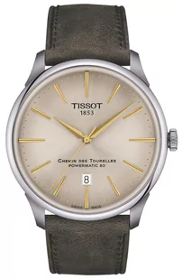 Zegarek Zegarek Tissot T139.407.16.261.00 CHEMIN DES TOURELESS POWERMATIC 80 42 MM - Zegarki męskie - miniaturka - grafika 1